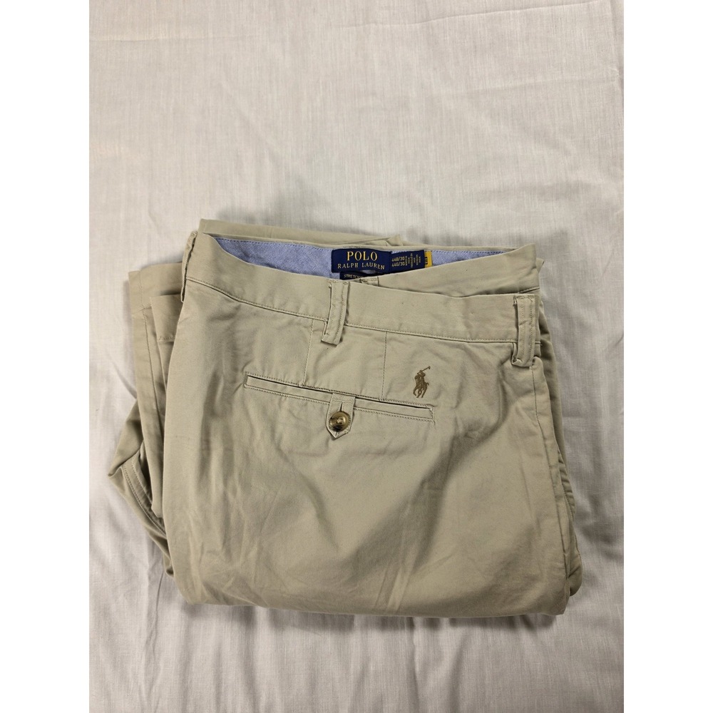 Polo Ralph Lauren Pants Mens 44x30 Beige Stretch Polo Chino Classic Fit Big Tall